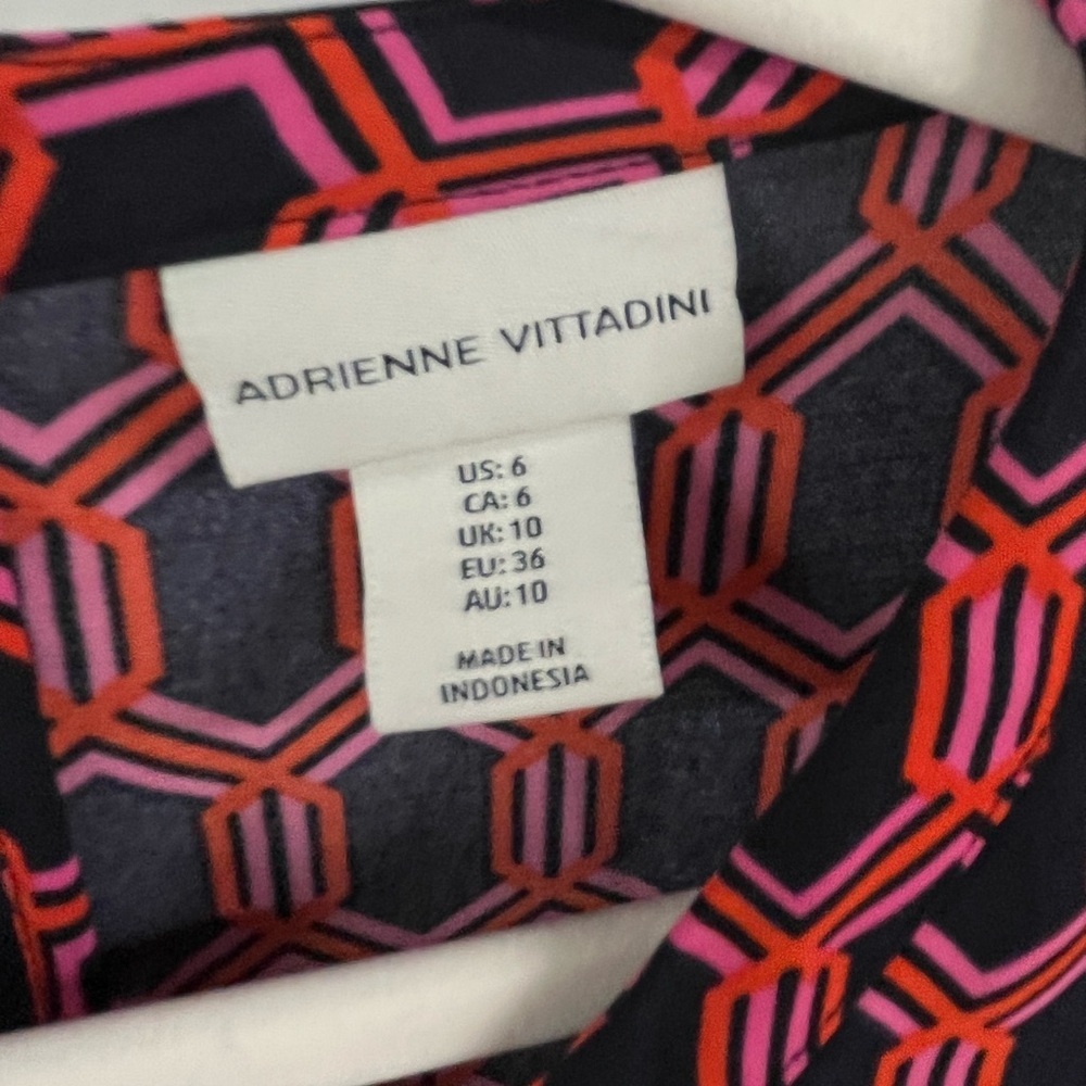 Adrienne Vittadini Black and Red Sheath Mini Dress Size 6 - Picture 5 of 6